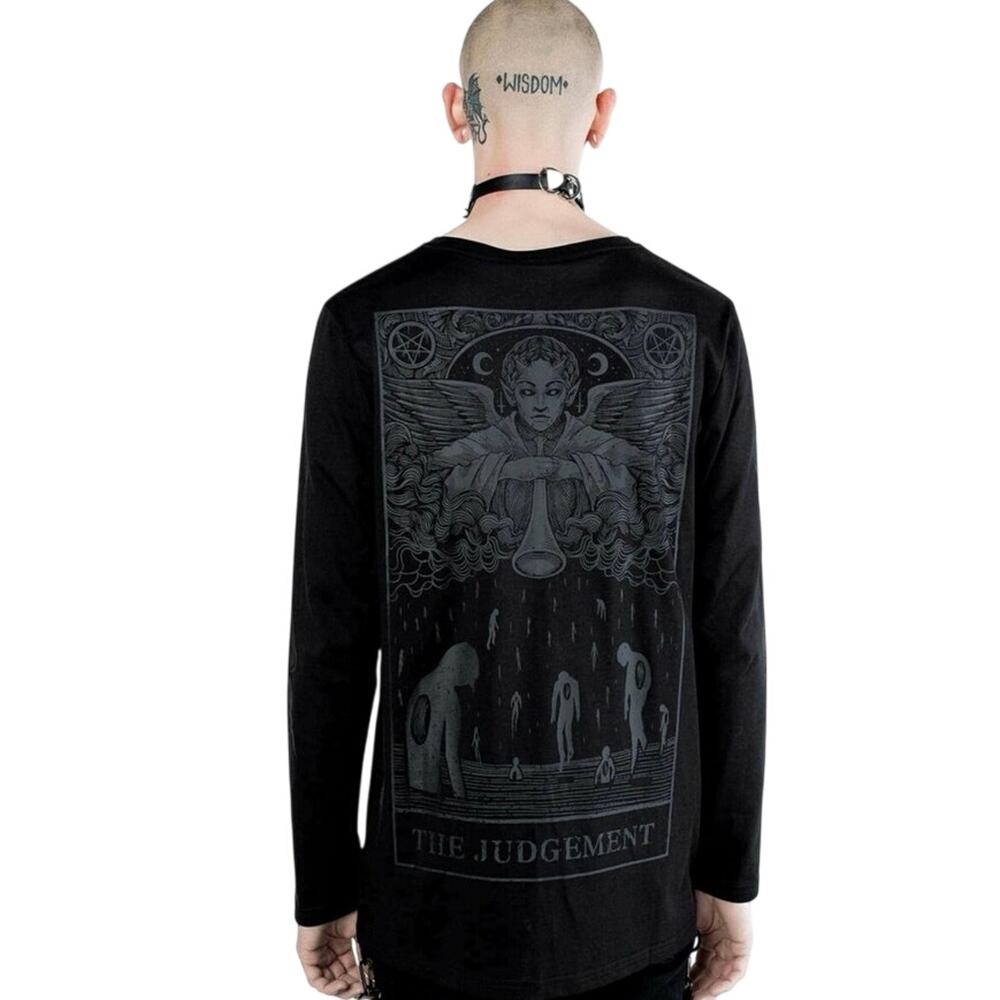 Killstar Unisex Size XL Judgement Graphic Long Sleeve Tee T Shirt Goth Punk